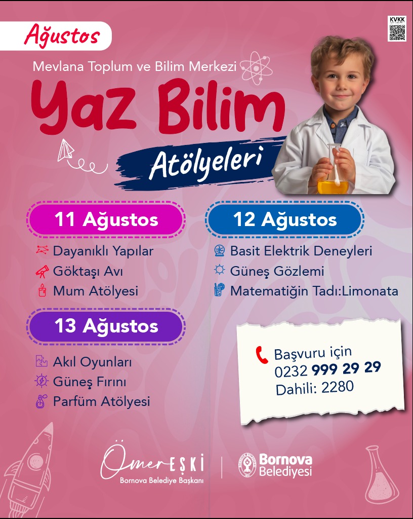 Yaz Bilim Atölyeleri etkinlik afişi 3