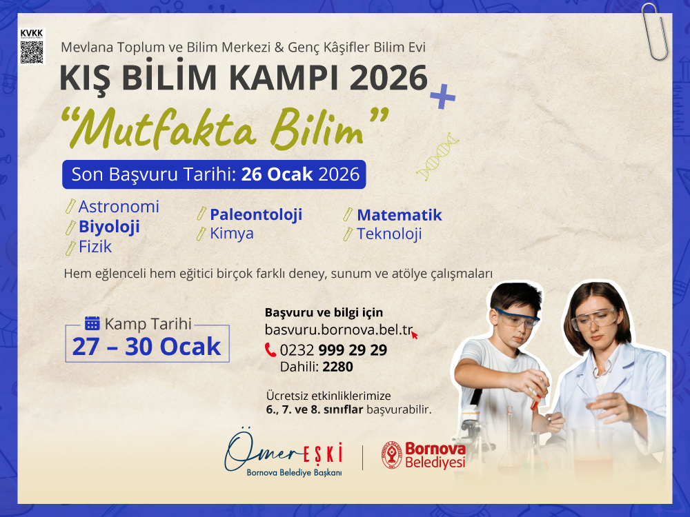 Kış Bilim Kampı 2026 Mutfakta Bilim afişi
